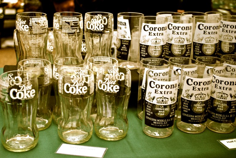 Coke bottle glasses