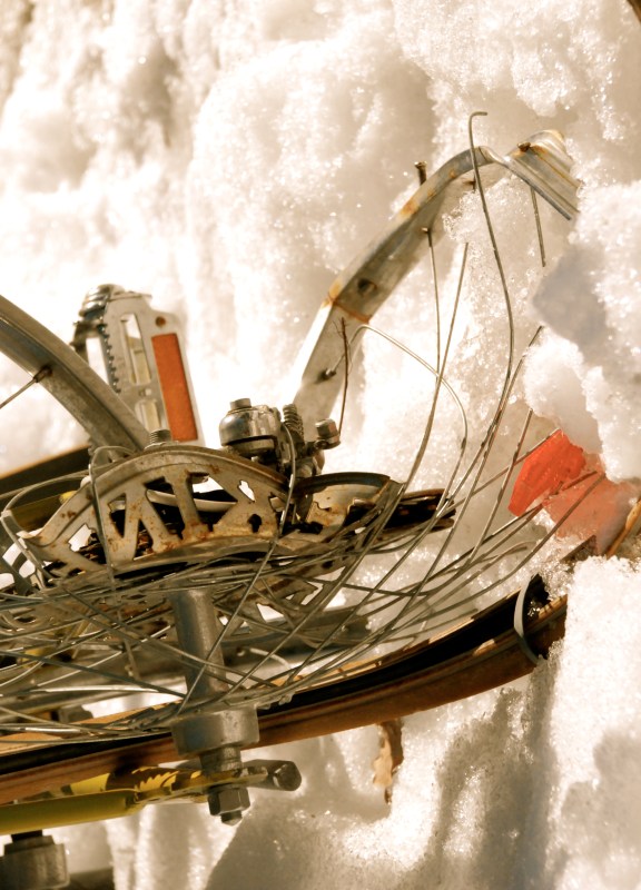 "Cyclonic," taken on a side street in Montreal.