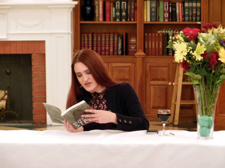 Me reading from "Buffalo Steel." 