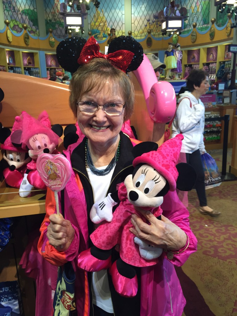 Grandma, in all her Disney glory, 